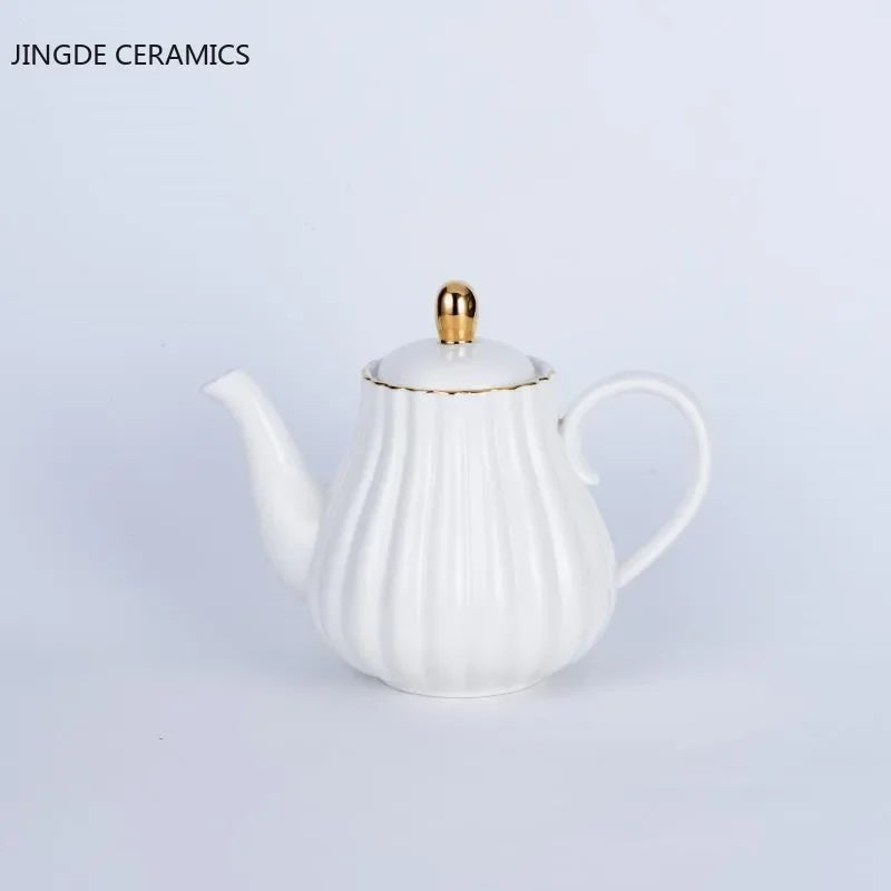 1pc Direct Selling New Classic Golden Bee Striped Afternoon Tea Coffee Milk Juice Drink Jug Light Luxury Glaze Plus Gold Ceramic