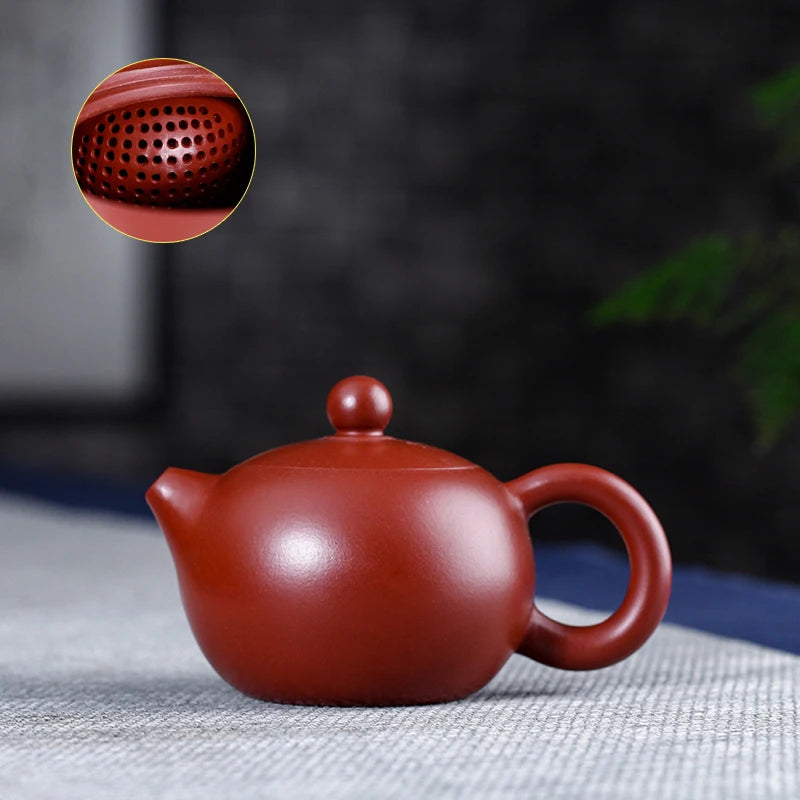 1pc Hand Painted Flowers and Birds  Yixing Tea Pot Handmade Purple Clay Stone Scoop Teapot Beauty Kettle Teaware Tea Ceremony