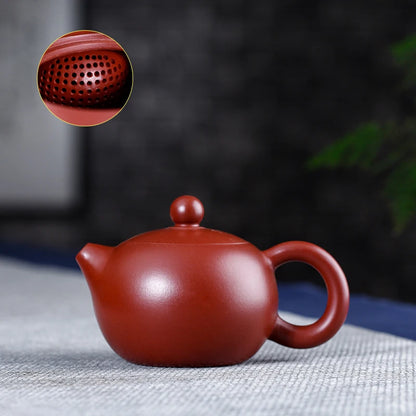 1pc Hand Painted Flowers and Birds  Yixing Tea Pot Handmade Purple Clay Stone Scoop Teapot Beauty Kettle Teaware Tea Ceremony