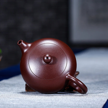 1pc Hand Painted Flowers and Birds  Yixing Tea Pot Handmade Purple Clay Stone Scoop Teapot Beauty Kettle Teaware Tea Ceremony