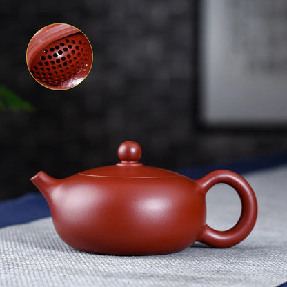 1pc Hand Painted Flowers and Birds  Yixing Tea Pot Handmade Purple Clay Stone Scoop Teapot Beauty Kettle Teaware Tea Ceremony