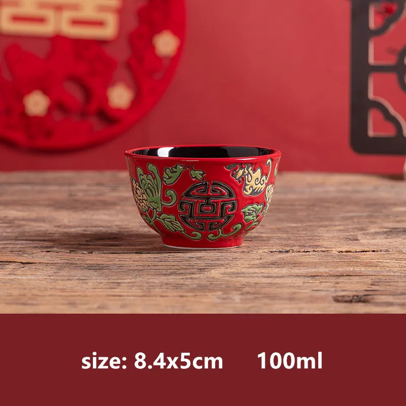 1pc Hand Painted Plum Ceramic Tea Cup Home Boutique Teacup Small Tea Bowl Portable Personal Single Cup Chinese Tea Set Supplies
