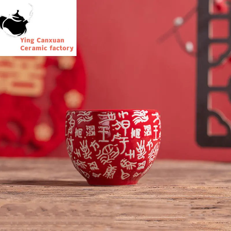 1pc Hand Painted Plum Ceramic Tea Cup Home Boutique Teacup Small Tea Bowl Portable Personal Single Cup Chinese Tea Set Supplies