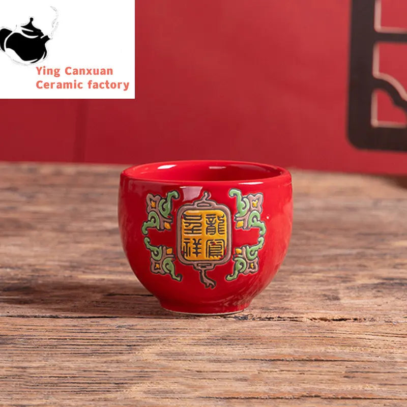 1pc Hand Painted Plum Ceramic Tea Cup Home Boutique Teacup Small Tea Bowl Portable Personal Single Cup Chinese Tea Set Supplies