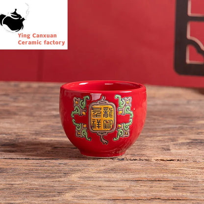 1pc Hand Painted Plum Ceramic Tea Cup Home Boutique Teacup Small Tea Bowl Portable Personal Single Cup Chinese Tea Set Supplies
