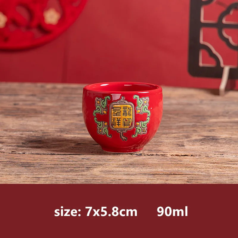 1pc Hand Painted Plum Ceramic Tea Cup Home Boutique Teacup Small Tea Bowl Portable Personal Single Cup Chinese Tea Set Supplies
