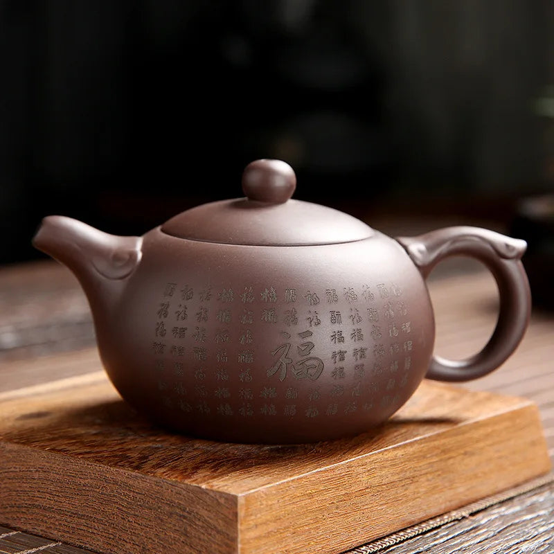 1pc Handmade Purple Clay Teapot Chinese Authentic Yixing Tea Pot Beauty Kettle Household Tea Ceremony Customized Gifts