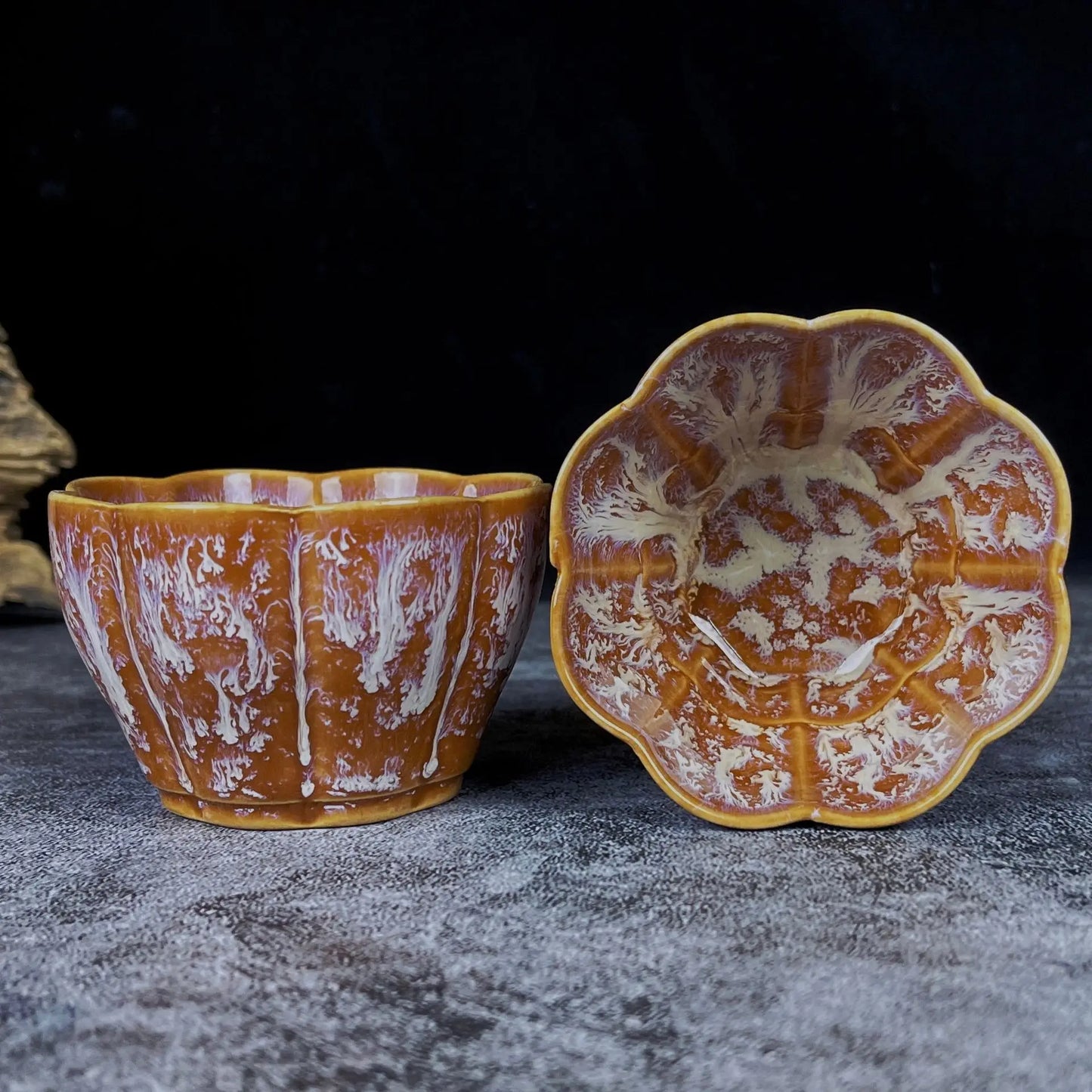 1pc Kiln Change China Ceramic Tea Cup Temmoku Glaze Porcelain Kung Fu Cups Set Pottery Jianzhan Drinkware Tableware Wholesale