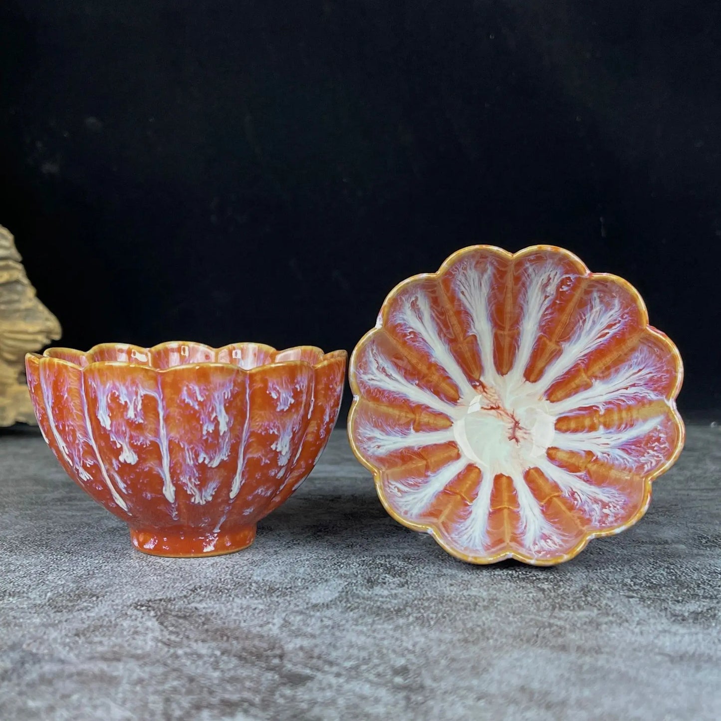 1pc Kiln Change China Ceramic Tea Cup Temmoku Glaze Porcelain Kung Fu Cups Set Pottery Jianzhan Drinkware Tableware Wholesale