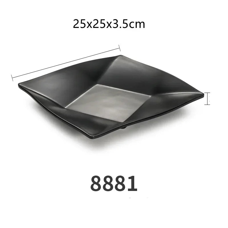 1pc Plastic Square Plate Dish Dipping Dish Home Kitchen Tableware BBQ Picnic Plates Bar Supplies Dessert Cake Fruit Dishes