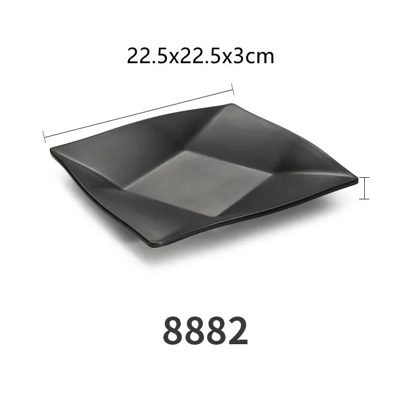 1pc Plastic Square Plate Dish Dipping Dish Home Kitchen Tableware BBQ Picnic Plates Bar Supplies Dessert Cake Fruit Dishes