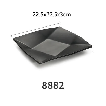 1pc Plastic Square Plate Dish Dipping Dish Home Kitchen Tableware BBQ Picnic Plates Bar Supplies Dessert Cake Fruit Dishes
