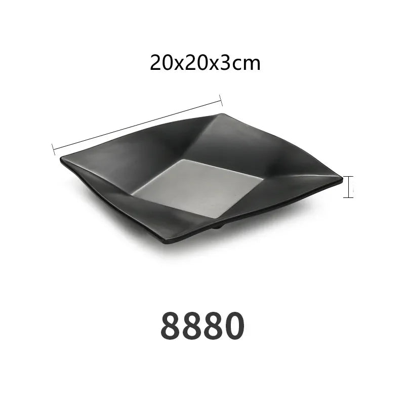 1pc Plastic Square Plate Dish Dipping Dish Home Kitchen Tableware BBQ Picnic Plates Bar Supplies Dessert Cake Fruit Dishes