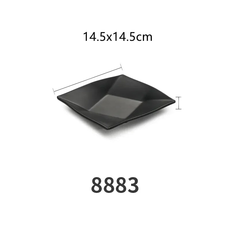 1pc Plastic Square Plate Dish Dipping Dish Home Kitchen Tableware BBQ Picnic Plates Bar Supplies Dessert Cake Fruit Dishes