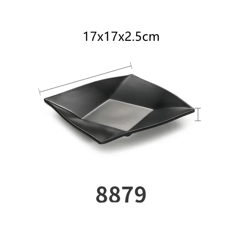 1pc Plastic Square Plate Dish Dipping Dish Home Kitchen Tableware BBQ Picnic Plates Bar Supplies Dessert Cake Fruit Dishes