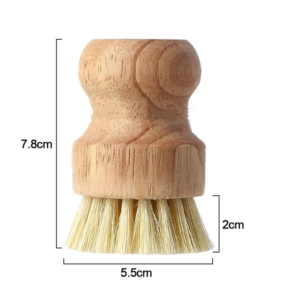 1pc Pot Brush Dishwashing Brush Short Handle Natural Sisal Kitchen Supplies Cleaning Tool Vegetables Decontamination Brush