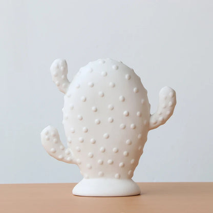 1pc White Ceramic Cactus Statue Matte Porcelain Cacti Ornament Christmas Home Decor Figurines Best Gift for Wedding