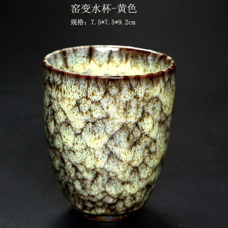 1pcs/3pcs Kiln Change China Ceramic Cup Japanese Style Porcelain Kung Fu Tea Cups Pottery Household Coffee Drinkware Wholesale