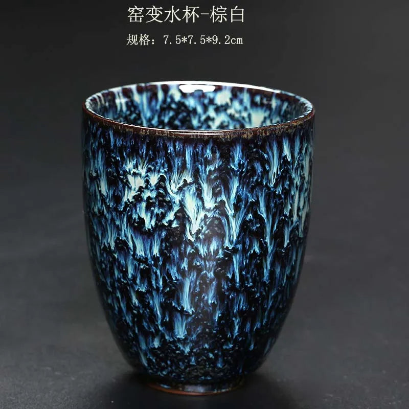 1pcs/3pcs Kiln Change China Ceramic Cup Japanese Style Porcelain Kung Fu Tea Cups Pottery Household Coffee Drinkware Wholesale