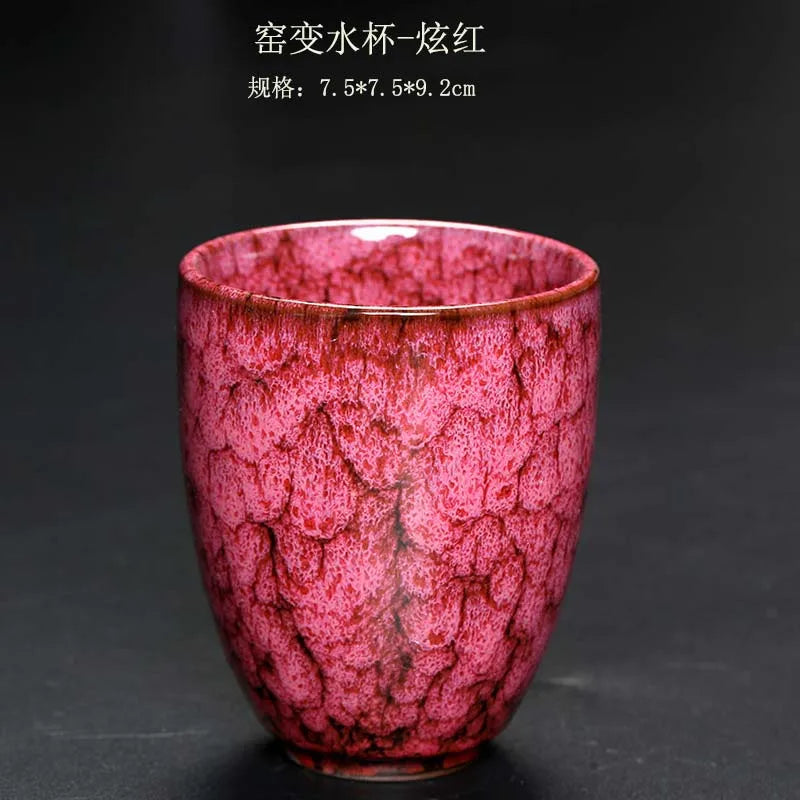 1pcs/3pcs Kiln Change China Ceramic Cup Japanese Style Porcelain Kung Fu Tea Cups Pottery Household Coffee Drinkware Wholesale