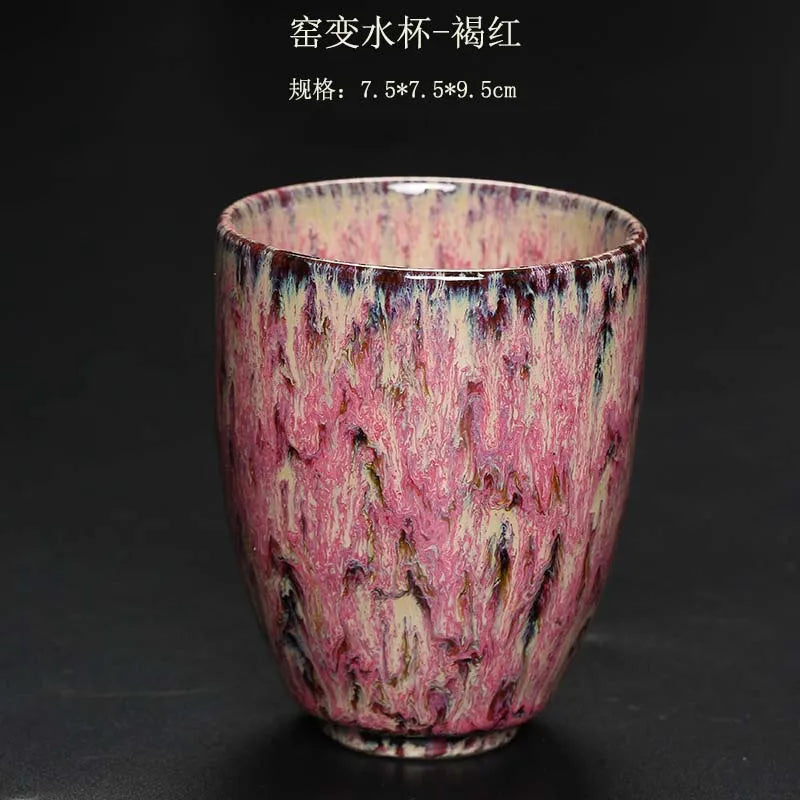 1pcs/3pcs Kiln Change China Ceramic Cup Japanese Style Porcelain Kung Fu Tea Cups Pottery Household Coffee Drinkware Wholesale