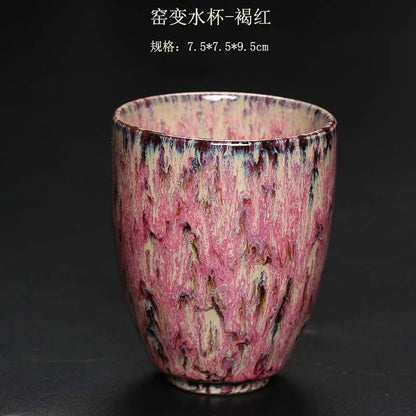 1pcs/3pcs Kiln Change China Ceramic Cup Japanese Style Porcelain Kung Fu Tea Cups Pottery Household Coffee Drinkware Wholesale