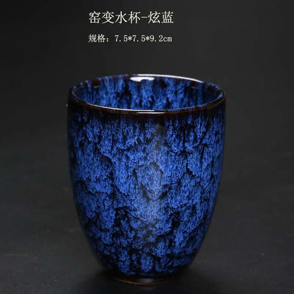 1pcs/3pcs Kiln Change China Ceramic Cup Japanese Style Porcelain Kung Fu Tea Cups Pottery Household Coffee Drinkware Wholesale