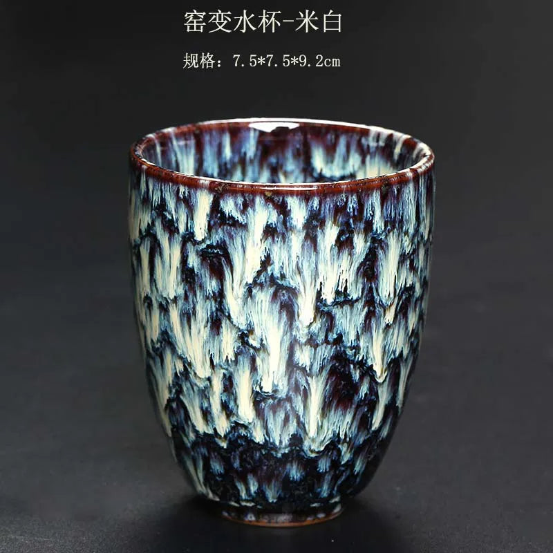 1pcs/3pcs Kiln Change China Ceramic Cup Japanese Style Porcelain Kung Fu Tea Cups Pottery Household Coffee Drinkware Wholesale