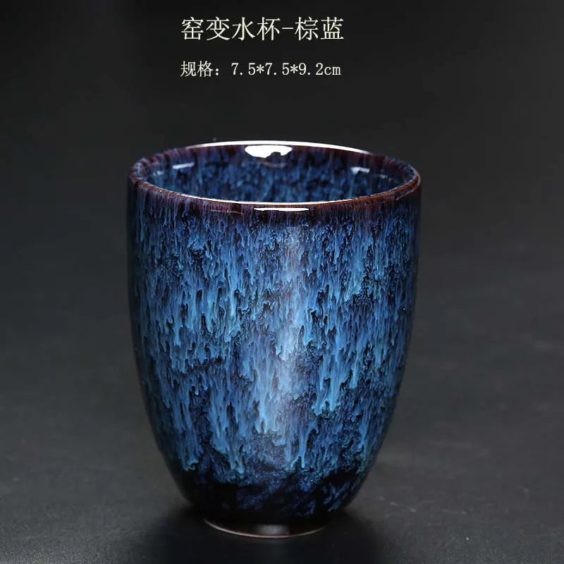 1pcs/3pcs Kiln Change China Ceramic Cup Japanese Style Porcelain Kung Fu Tea Cups Pottery Household Coffee Drinkware Wholesale