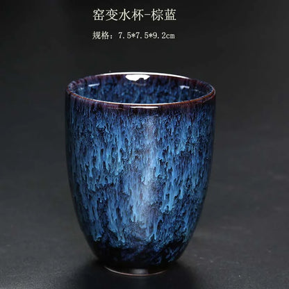 1pcs/3pcs Kiln Change China Ceramic Cup Japanese Style Porcelain Kung Fu Tea Cups Pottery Household Coffee Drinkware Wholesale