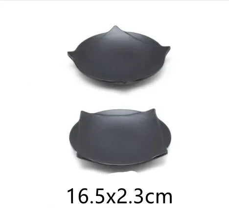 1pcs Black Melamine Sushi Bar Snack Tableware Barbecue Buffet Dish Wine Sushi Fruit Tray Kitchen Supplies