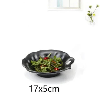 1pcs Black Melamine Sushi Bar Snack Tableware Barbecue Buffet Dish Wine Sushi Fruit Tray Kitchen Supplies