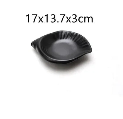 1pcs Black Melamine Sushi Bar Snack Tableware Barbecue Buffet Dish Wine Sushi Fruit Tray Kitchen Supplies