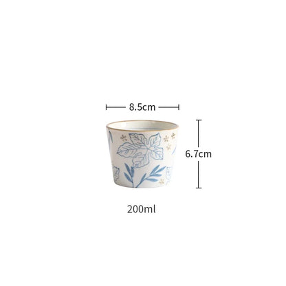 1pcs Retro Japanese Ceramic Tea Cup Porcelain Kung Fu Tea Bowl Sake Cups Coffee Mug Household Afternoon Teacup Wholesale