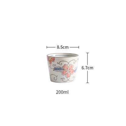 1pcs Retro Japanese Ceramic Tea Cup Porcelain Kung Fu Tea Bowl Sake Cups Coffee Mug Household Afternoon Teacup Wholesale