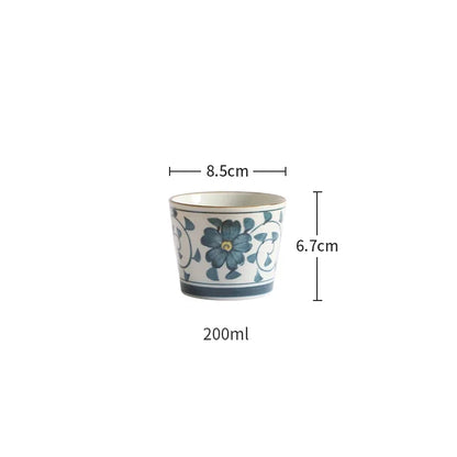 1pcs Retro Japanese Ceramic Tea Cup Porcelain Kung Fu Tea Bowl Sake Cups Coffee Mug Household Afternoon Teacup Wholesale