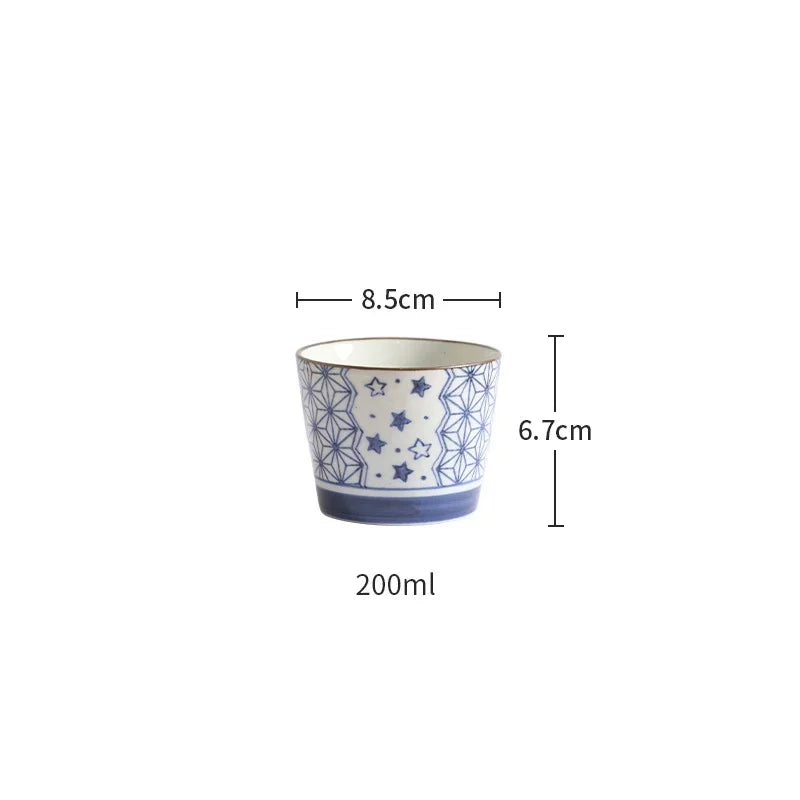 1pcs Retro Japanese Ceramic Tea Cup Porcelain Kung Fu Tea Bowl Sake Cups Coffee Mug Household Afternoon Teacup Wholesale