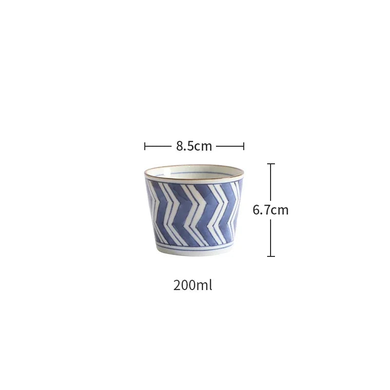 1pcs Retro Japanese Ceramic Tea Cup Porcelain Kung Fu Tea Bowl Sake Cups Coffee Mug Household Afternoon Teacup Wholesale
