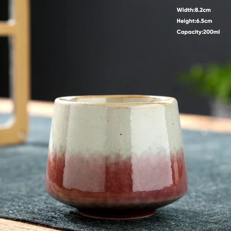 1pcs Retro Japanese Style Ceramic Coffee Cup Coarse Ceramic Water Cups Pottery Afternoon Tea Mug Teacup Breakfast Milk Cup