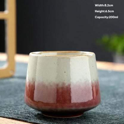 1pcs Retro Japanese Style Ceramic Coffee Cup Coarse Ceramic Water Cups Pottery Afternoon Tea Mug Teacup Breakfast Milk Cup