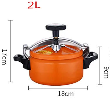 2/3L Kitchen Pressure Cooker Aluminum Soup Pot Portable Cooking Pot Outdoor Camping Cookware For Induction cooker Gas Stove