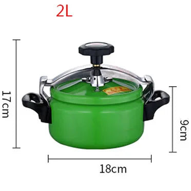 2/3L Kitchen Pressure Cooker Aluminum Soup Pot Portable Cooking Pot Outdoor Camping Cookware For Induction cooker Gas Stove