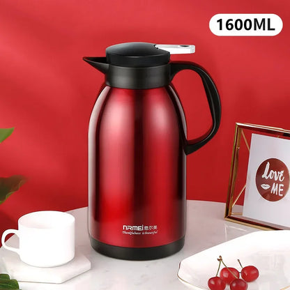 2/3L Large Capacity Stainless Steel Thermal Coffee Carafe Home Office Thermos Vacuum Flasks Kettle European Pot cafe