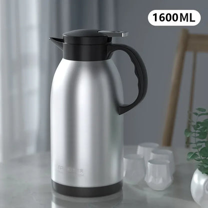 2/3L Large Capacity Stainless Steel Thermal Coffee Carafe Home Office Thermos Vacuum Flasks Kettle European Pot cafe