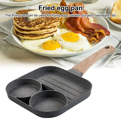 2/4 hole Frying Pot Pan Thickened Omelet Pan Non-Stick Egg Pancake Steak Pan Cooking Egg Ham Pans Breakfast Maker Cookware