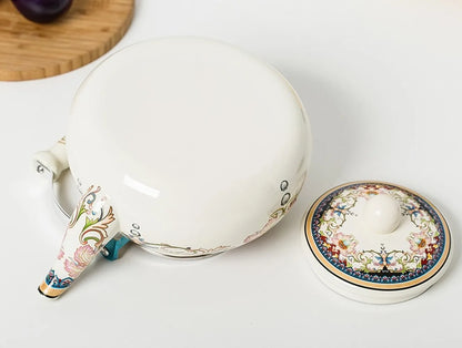 2.4L thick enamel pot jug Chinese medicine pot induction cooker gas water kettle tea enamel vintage kettles