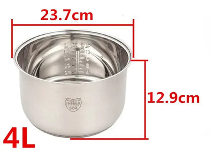 2-6L Rice Cooker Kitchen Food Cooker Lids Rice Cooker Non-stick Inner Cooking Pot Liner Container Replacement  Stove Cover