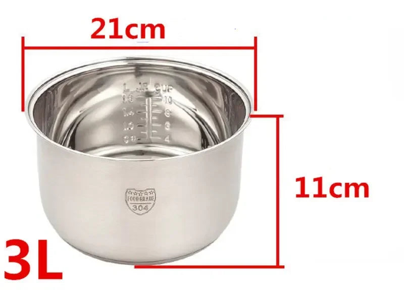 2-6L Rice Cooker Kitchen Food Cooker Lids Rice Cooker Non-stick Inner Cooking Pot Liner Container Replacement  Stove Cover