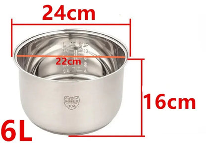 2-6L Rice Cooker Kitchen Food Cooker Lids Rice Cooker Non-stick Inner Cooking Pot Liner Container Replacement  Stove Cover