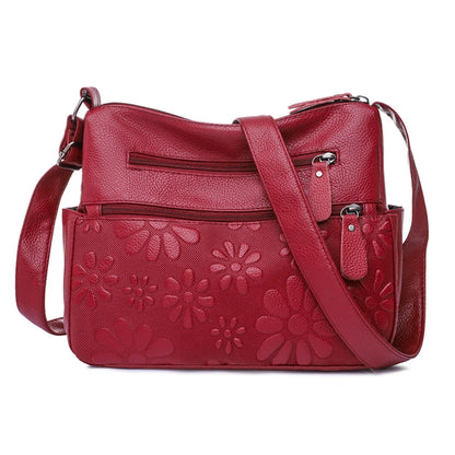 2 Layers Casual Women's Bags New Large Capacity Shoulder Crossbody Handbags and Purse Multi-pocket Leather Messenger Sac Bolsa